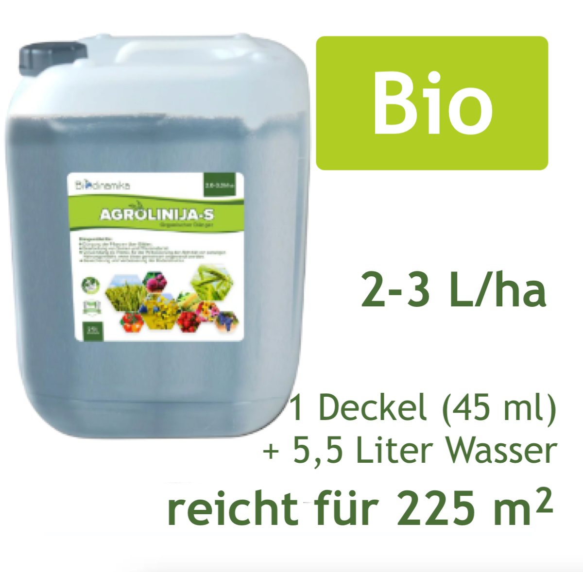 Agrolinija-S | Universaler organischer flüssiger Biodünger-Konzentrat | 25 Liter